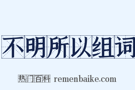 不明所以组词是什么意思的图片